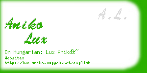 aniko lux business card